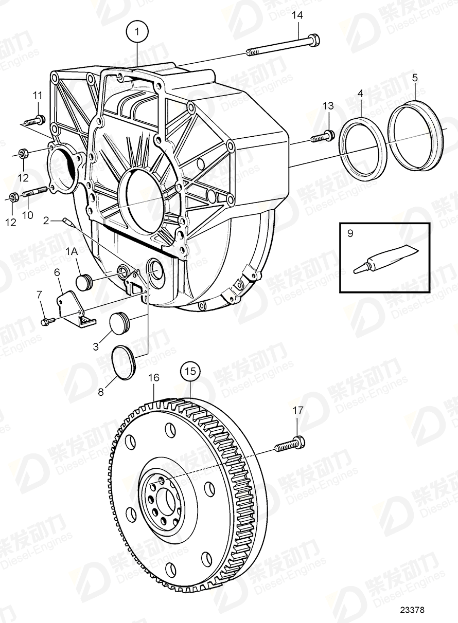 VOLVO Rubber plug 3978205 Drawing VOLVO Rubber plug 3978205 Drawing